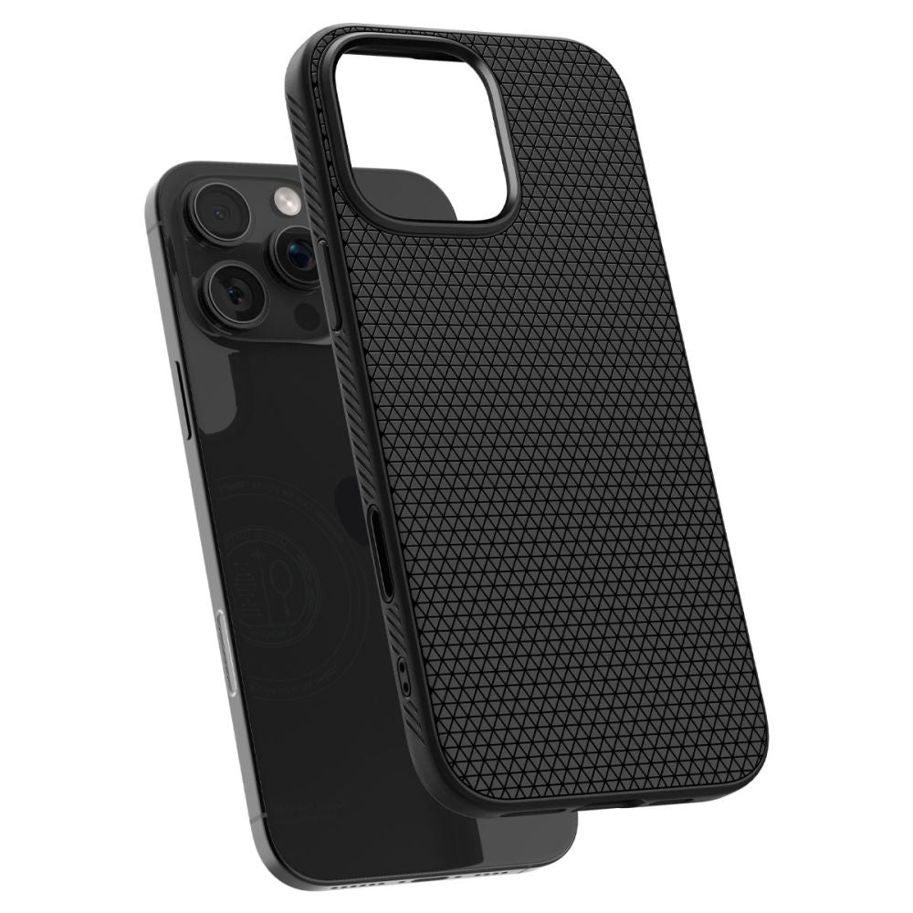 MagSafe cover til Apple iPhone 16 Pro, Spigen, Liquid Air T, Mat Sort ACS09116