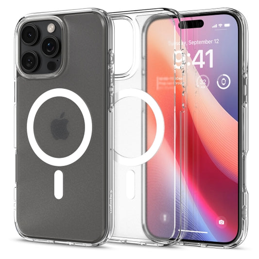 MagSafe cover til Apple iPhone 16 Pro, Spigen, Ultra Hybrid, Satin Transparent ACS08133