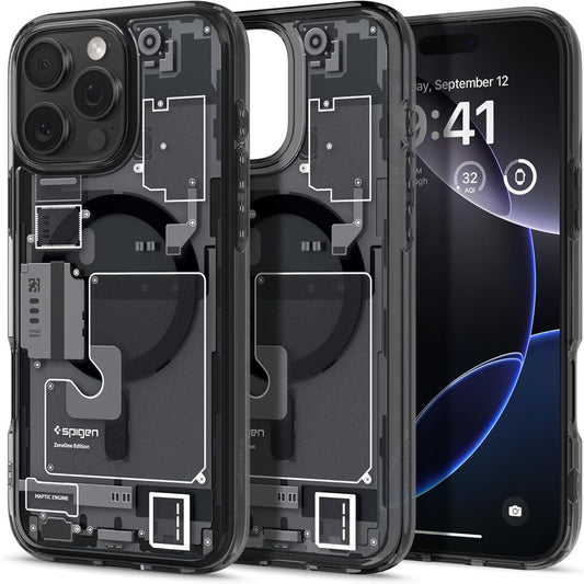 MagSafe cover til Apple iPhone 16 Pro, Spigen, Ultra Hybrid Zero One, Mat Sort ACS08135