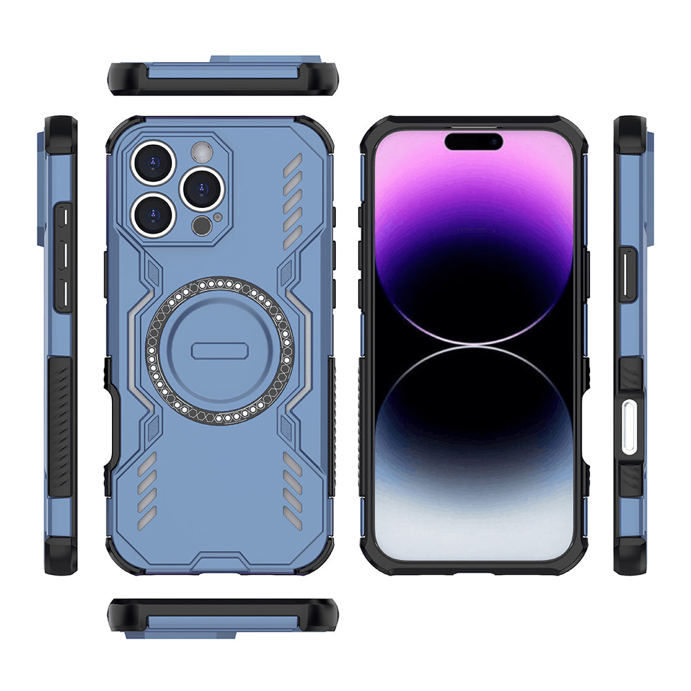 MagSafe-etui til Apple iPhone 16 Pro, Techsuit, ArmorMag, Blå