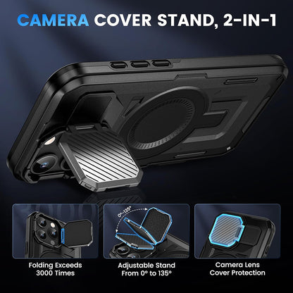 MagSafe Case for Apple iPhone 16 Pro, Techsuit, CamVault, Black