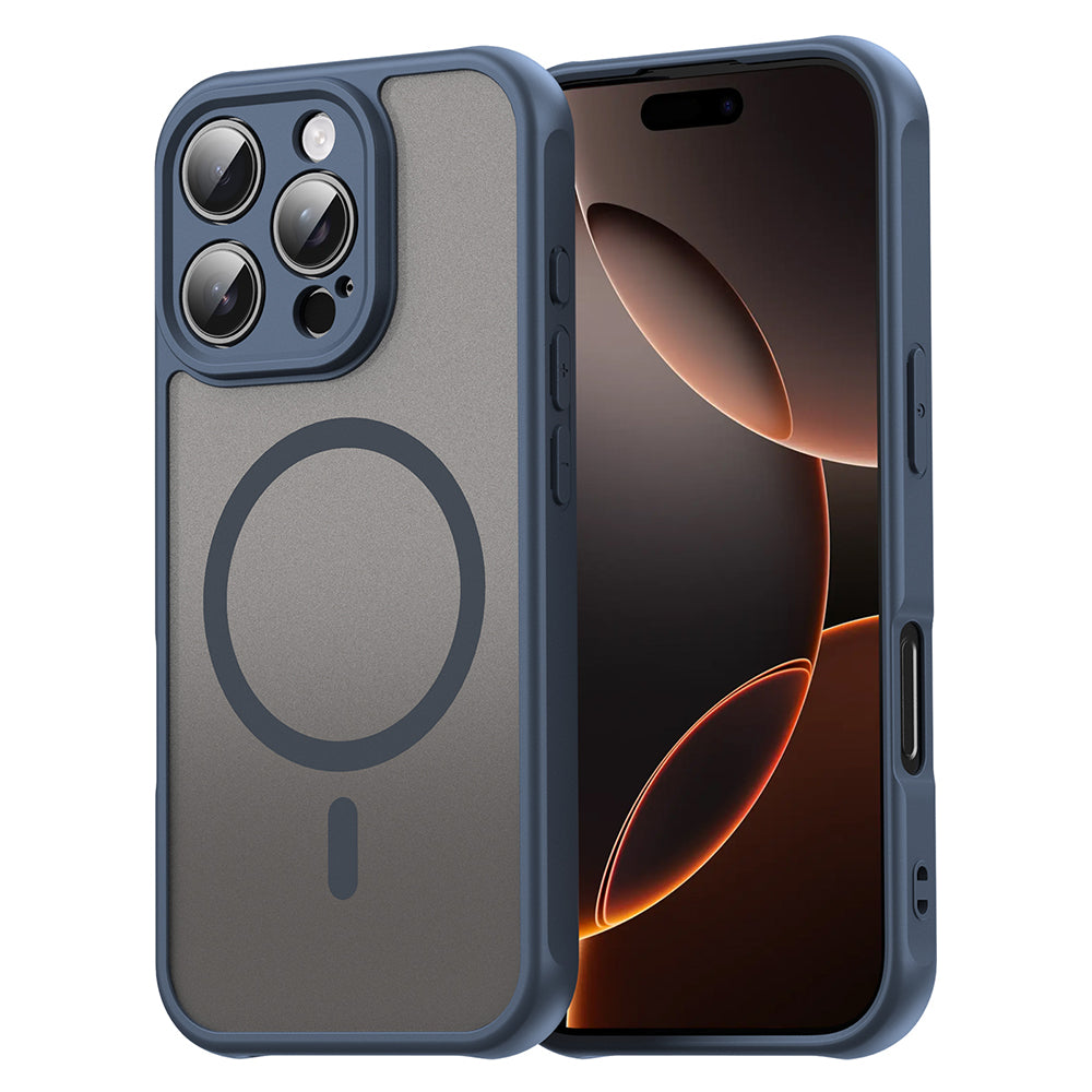 MagSafe-etui til Apple iPhone 16 Pro, Techsuit, HaloFrost II, Marineblå