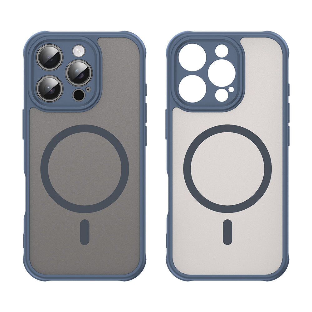 MagSafe-etui til Apple iPhone 16 Pro, Techsuit, HaloFrost II, Marineblå