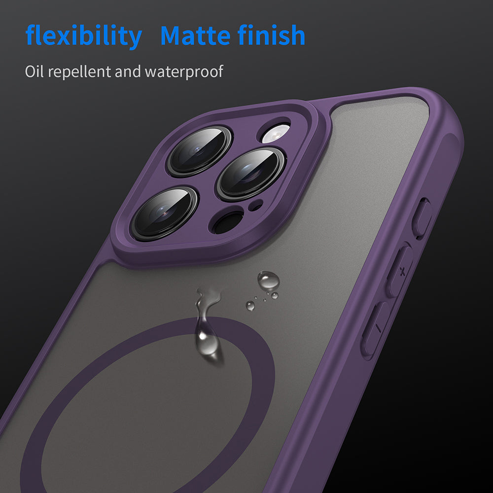MagSafe-etui til Apple iPhone 16 Pro, Techsuit, HaloFrost II, Lilla