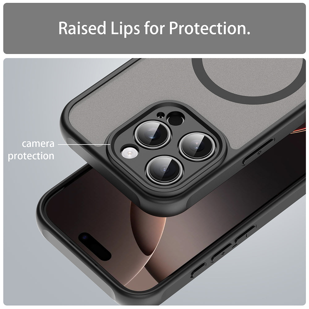 MagSafe-etui til Apple iPhone 16 Pro, Techsuit, HaloFrost II, Sort
