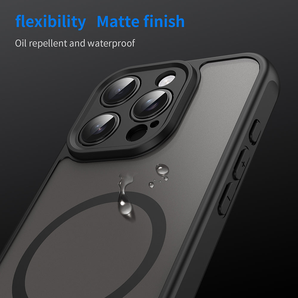 MagSafe-etui til Apple iPhone 16 Pro, Techsuit, HaloFrost II, Sort