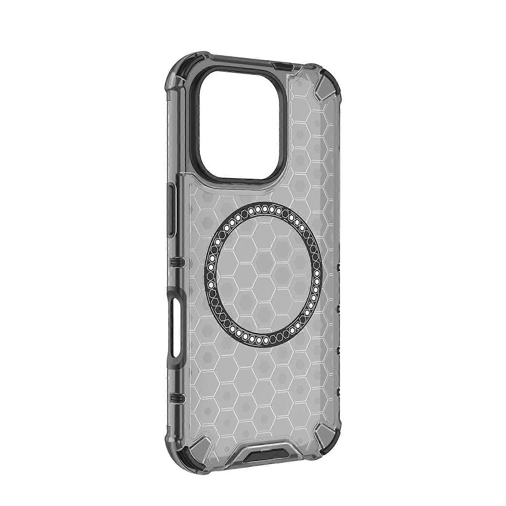 MagSafe Case for Apple iPhone 16 Pro, Techsuit, HoneyComb Shield, Black