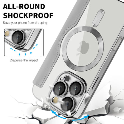 MagSafe-etui til Apple iPhone 16 Pro, Techsuit, SmartMag Book, Grå