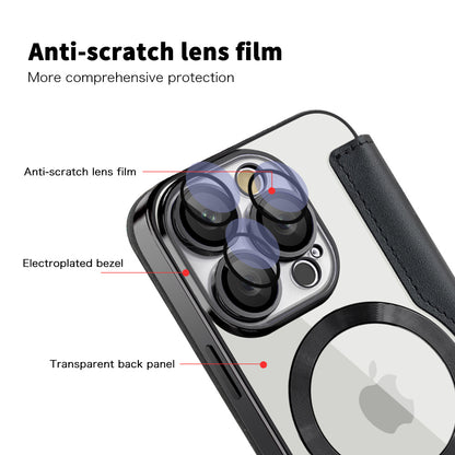 MagSafe-etui til Apple iPhone 16 Pro, Techsuit, SmartMag Book, Sort