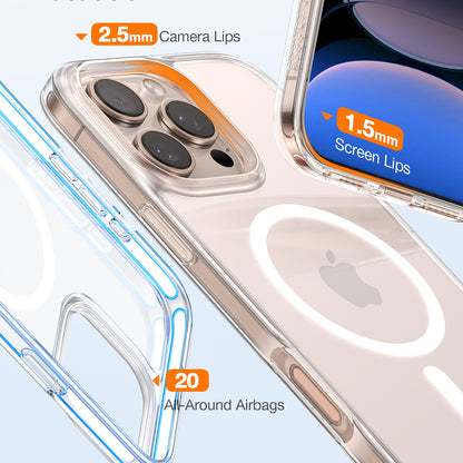 MagSafe cover til Apple iPhone 16 Pro, Torras, Diamond, Transparent