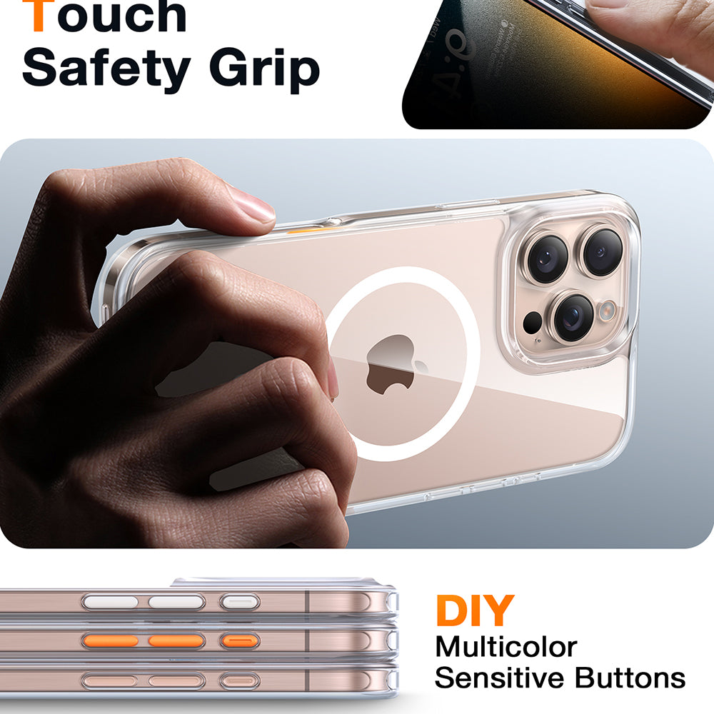 MagSafe cover til Apple iPhone 16 Pro, Torras, Diamond, Transparent