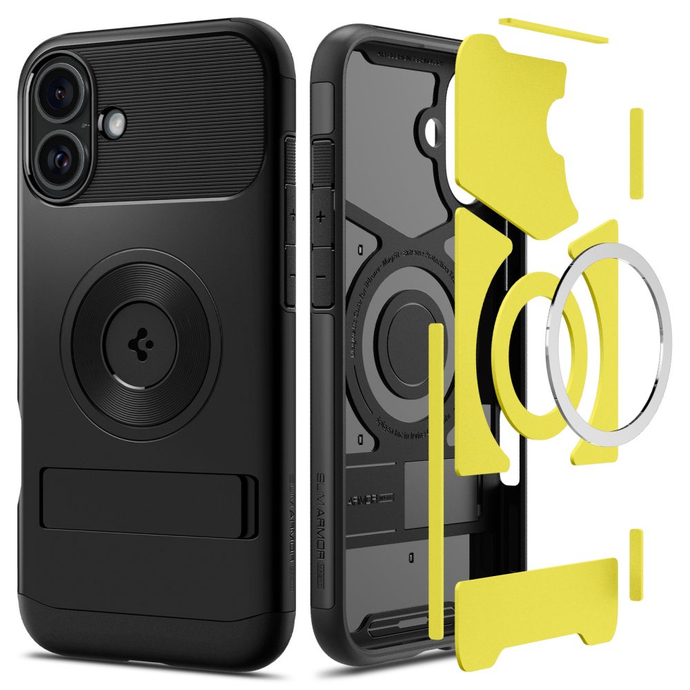 MagSafe Case for Apple iPhone 16, Spigen, Slim Armor, Black