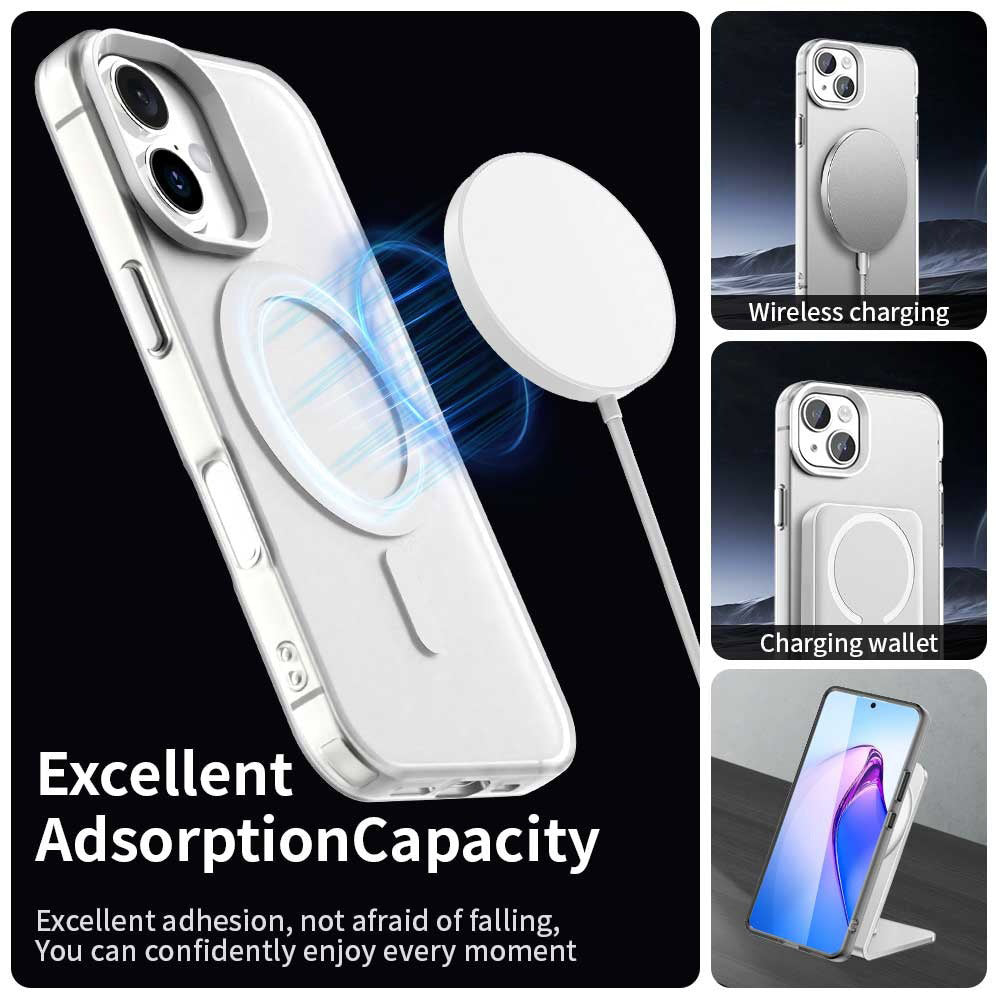 MagSafe-etui til Apple iPhone 16, Techsuit, CandyCase, Hvid