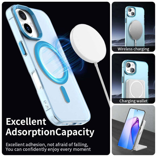MagSafe-etui til Apple iPhone 16, Techsuit, CandyCase, Blå