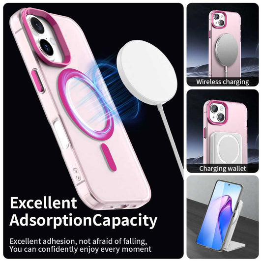 MagSafe-etui til Apple iPhone 16, Techsuit, CandyCase, Lyserød