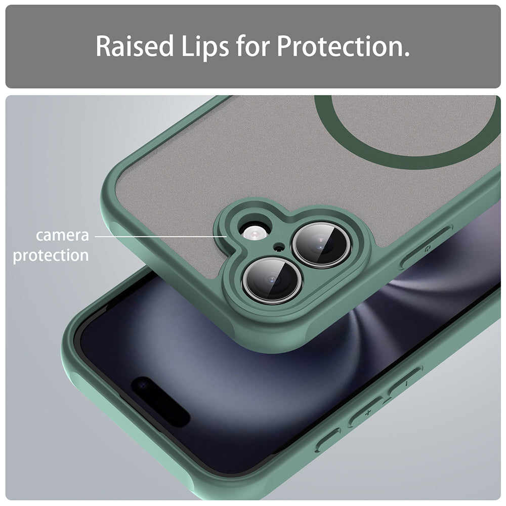 MagSafe-etui til Apple iPhone 16, Techsuit, HaloFrost II, Grøn