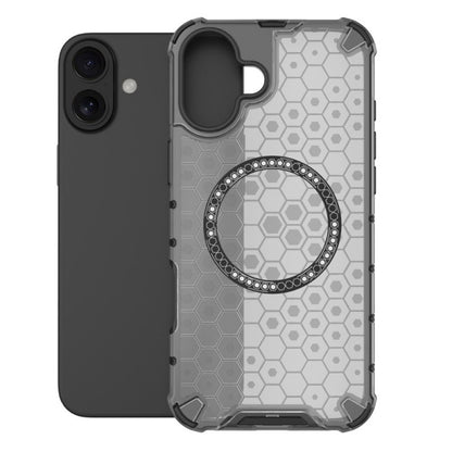 MagSafe-etui til Apple iPhone 16, Techsuit, HoneyComb Shield, Sort