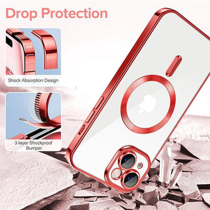 MagSafe-etui til Apple iPhone 16, Techsuit, Luxury Crystal, Sølv