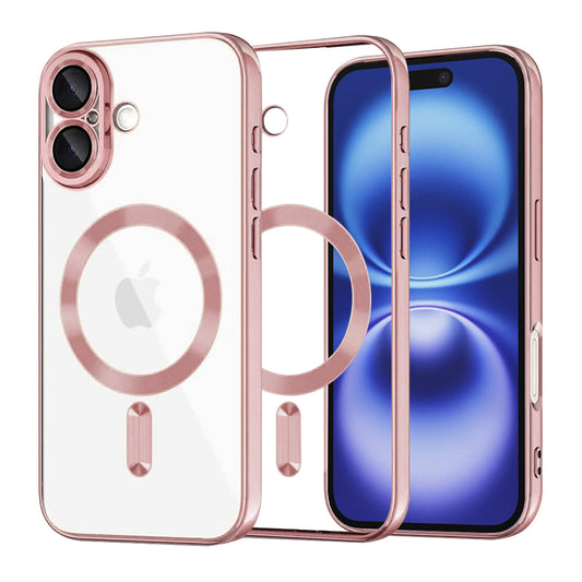 MagSafe-etui til Apple iPhone 16, Techsuit, Luxury Crystal, Pink
