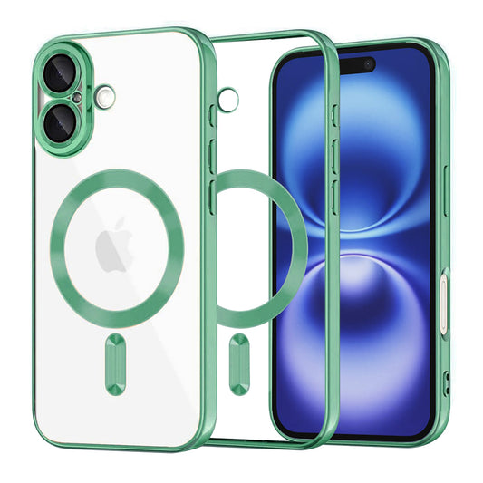 MagSafe-etui til Apple iPhone 16, Techsuit, Luxury Crystal, Lysegrøn