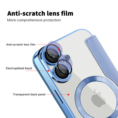 MagSafe-etui til Apple iPhone 16, Techsuit, SmartMag Book, Blå