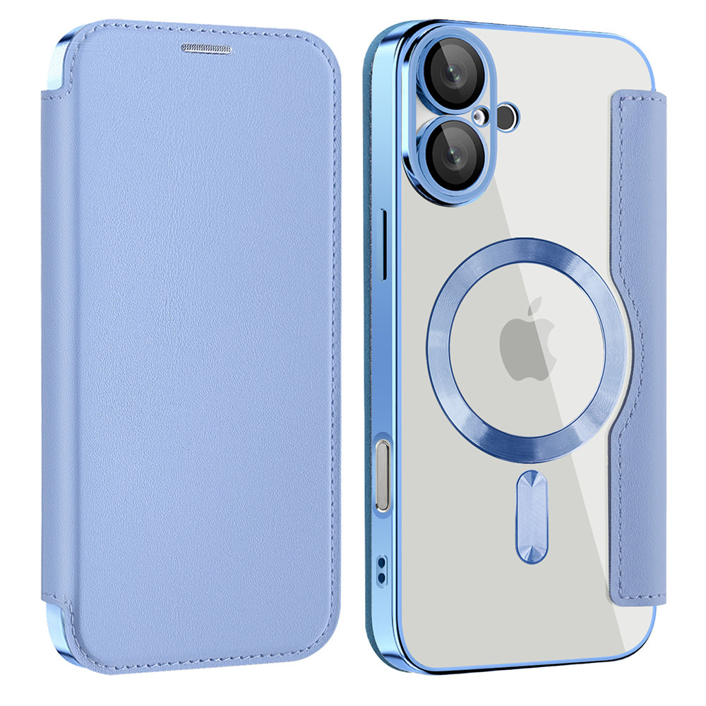 MagSafe-etui til Apple iPhone 16, Techsuit, SmartMag Book, Blå