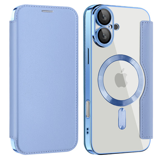 MagSafe-etui til Apple iPhone 16, Techsuit, SmartMag Book, Blå
