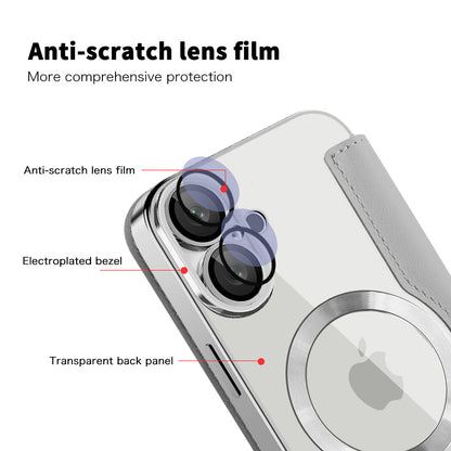 MagSafe-etui til Apple iPhone 16, Techsuit, SmartMag Book, Grå