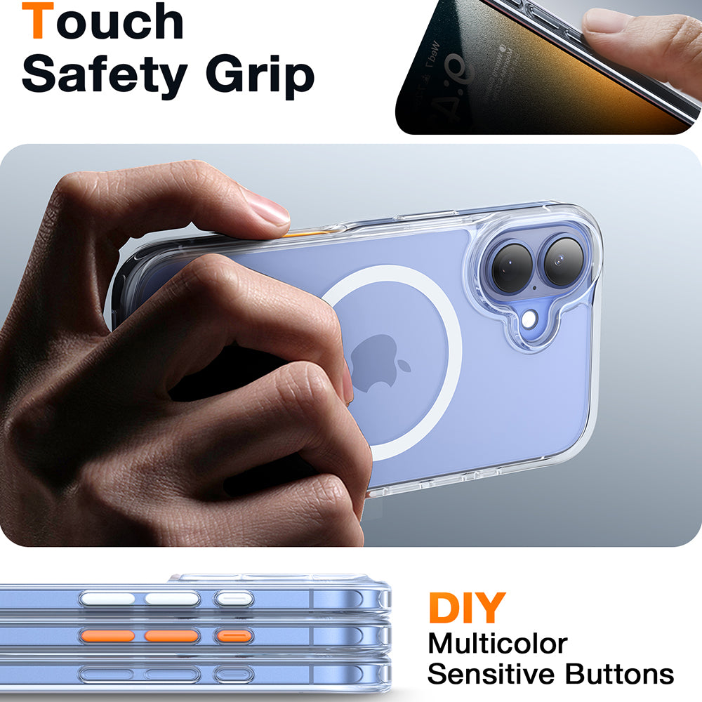 MagSafe cover til Apple iPhone 16, Torras, Diamond, Transparent