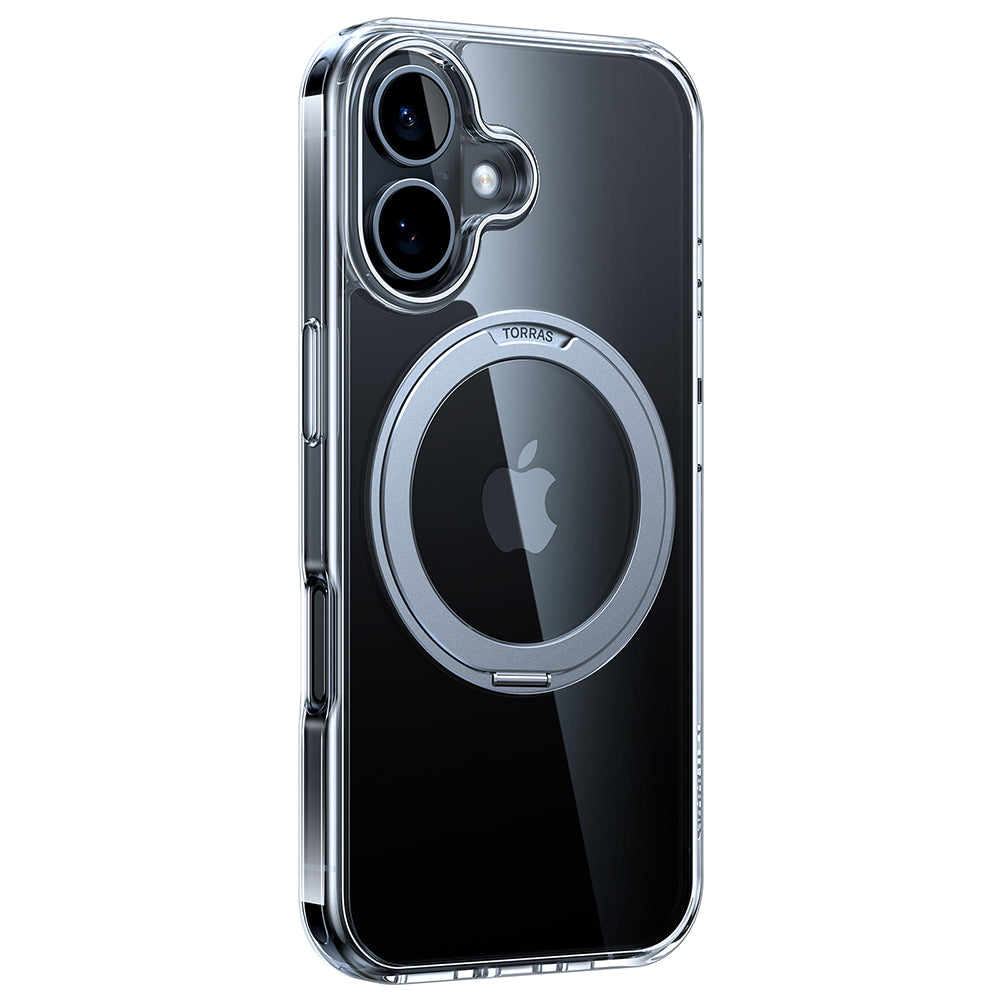 MagSafe cover til Apple iPhone 16, Torras, Ostand Pro, Transparent