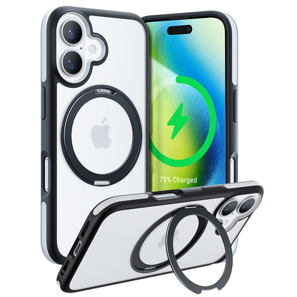 MagSafe cover til Apple iPhone 16, Torras, Ostand R Fusion, Sort