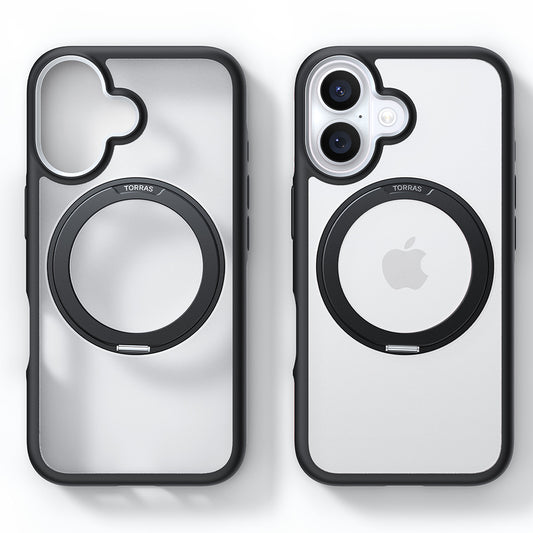 MagSafe cover til Apple iPhone 16, Torras, Ostand R Fusion, Sort