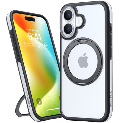 MagSafe cover til Apple iPhone 16, Torras, Ostand R Fusion, Sort