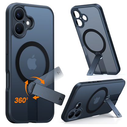 MagSafe Case for Apple iPhone 16, Torras, Pstand Spin, Black