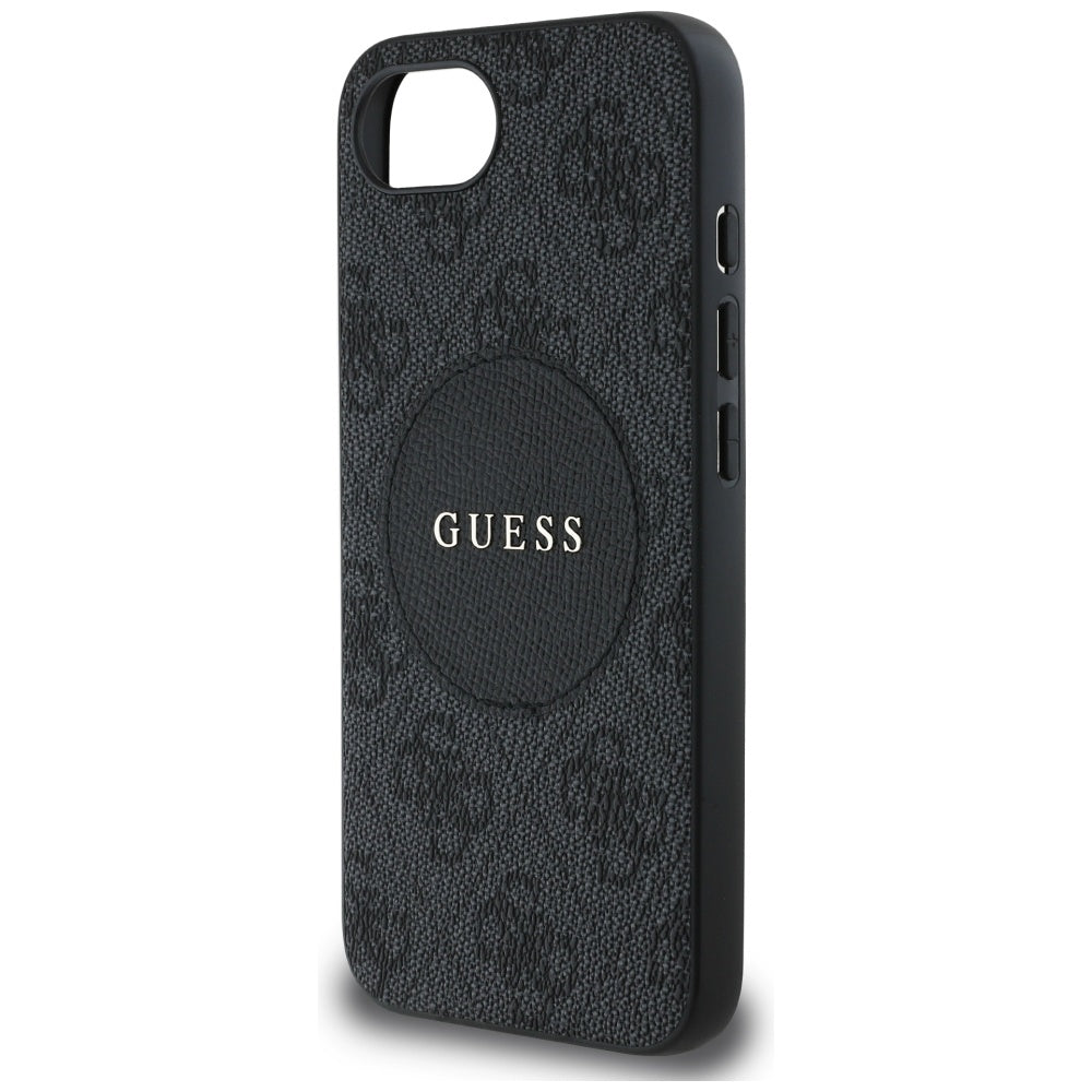 MagSafe cover til Apple iPhone 16e, Guess, 4G Circle Classic Logo, Sort
