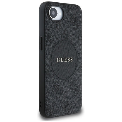 MagSafe cover til Apple iPhone 16e, Guess, 4G Circle Classic Logo, Sort