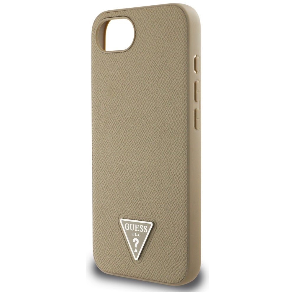 MagSafe cover til Apple iPhone 16e, Guess, Grained Triangle Logo, Brun