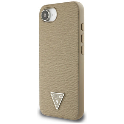 MagSafe cover til Apple iPhone 16e, Guess, Grained Triangle Logo, Brun