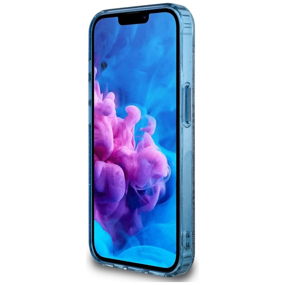 MagSafe cover til Apple iPhone 16e, Guess, IML Glitter 4G Circle Triangle, Blå