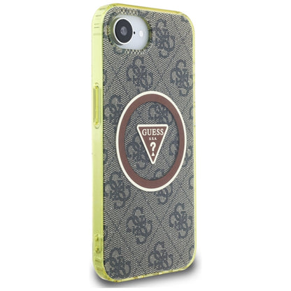MagSafe cover til Apple iPhone 16e, Guess, IML Glitter 4G Circle Triangle, Brun