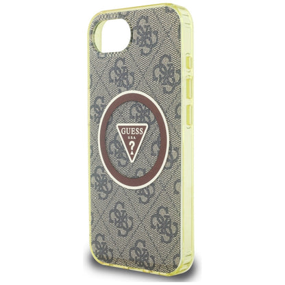 MagSafe cover til Apple iPhone 16e, Guess, IML Glitter 4G Circle Triangle, Brun