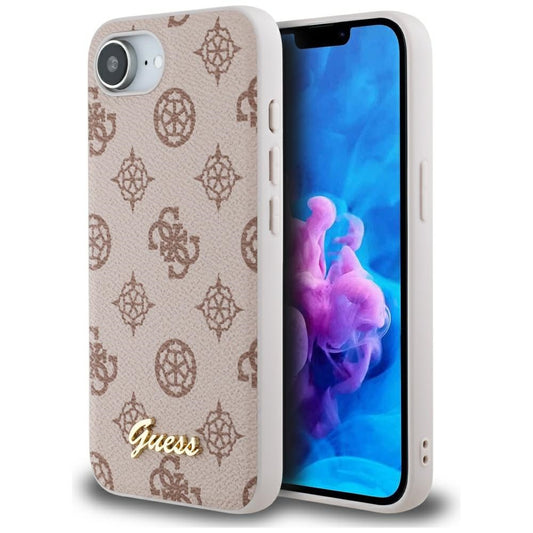 MagSafe cover til Apple iPhone 16e, Guess, Peony Script, Brun