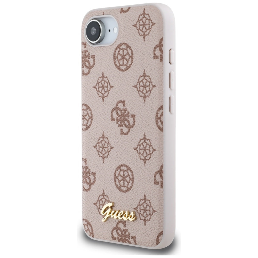 MagSafe cover til Apple iPhone 16e, Guess, Peony Script, Brun