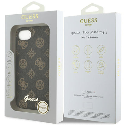 MagSafe cover til Apple iPhone 16e, Guess, Peony Script, Sort