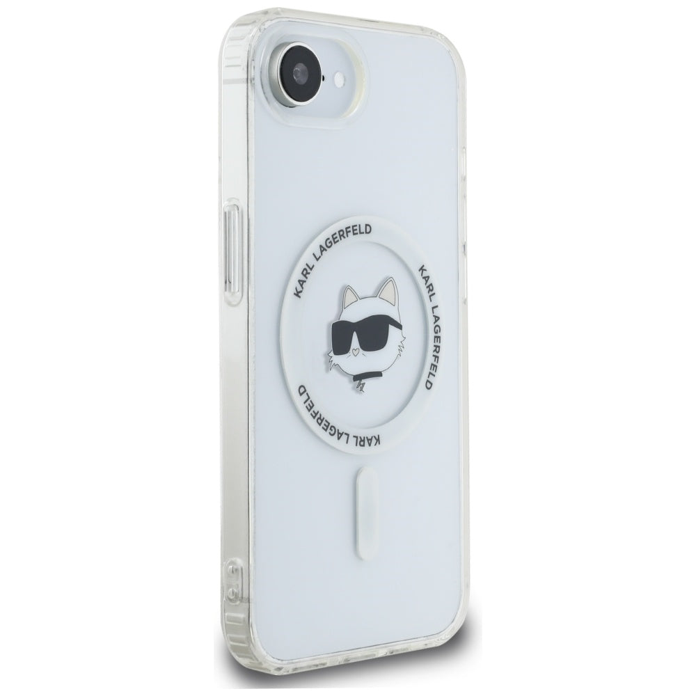 MagSafe Case for Apple iPhone 16e, Karl Lagerfeld, IML Choupette's Head, White