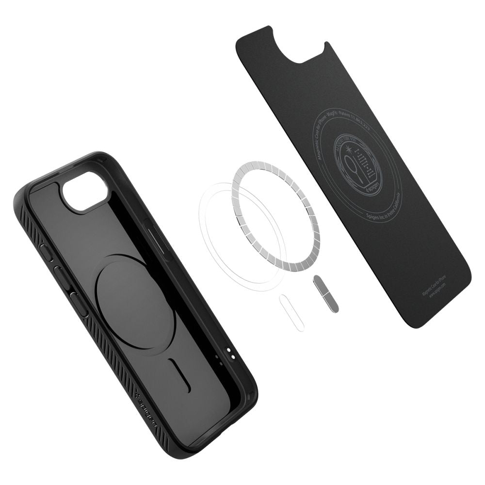 MagSafe-etui til Apple iPhone 17e / 16e, Spigen, Liquid Air, Mat Sort