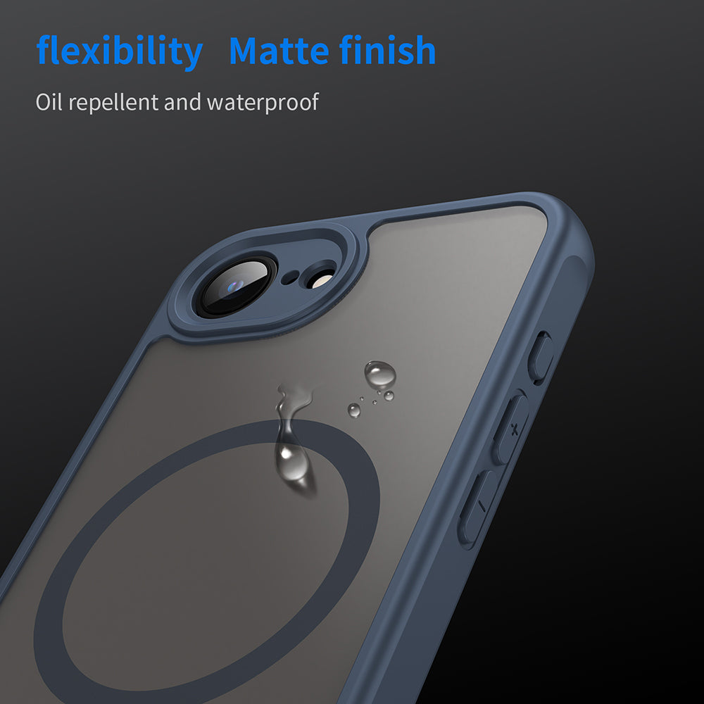 MagSafe-etui til Apple iPhone 17e / 16e, Techsuit, HaloFrost II, Mørkeblå