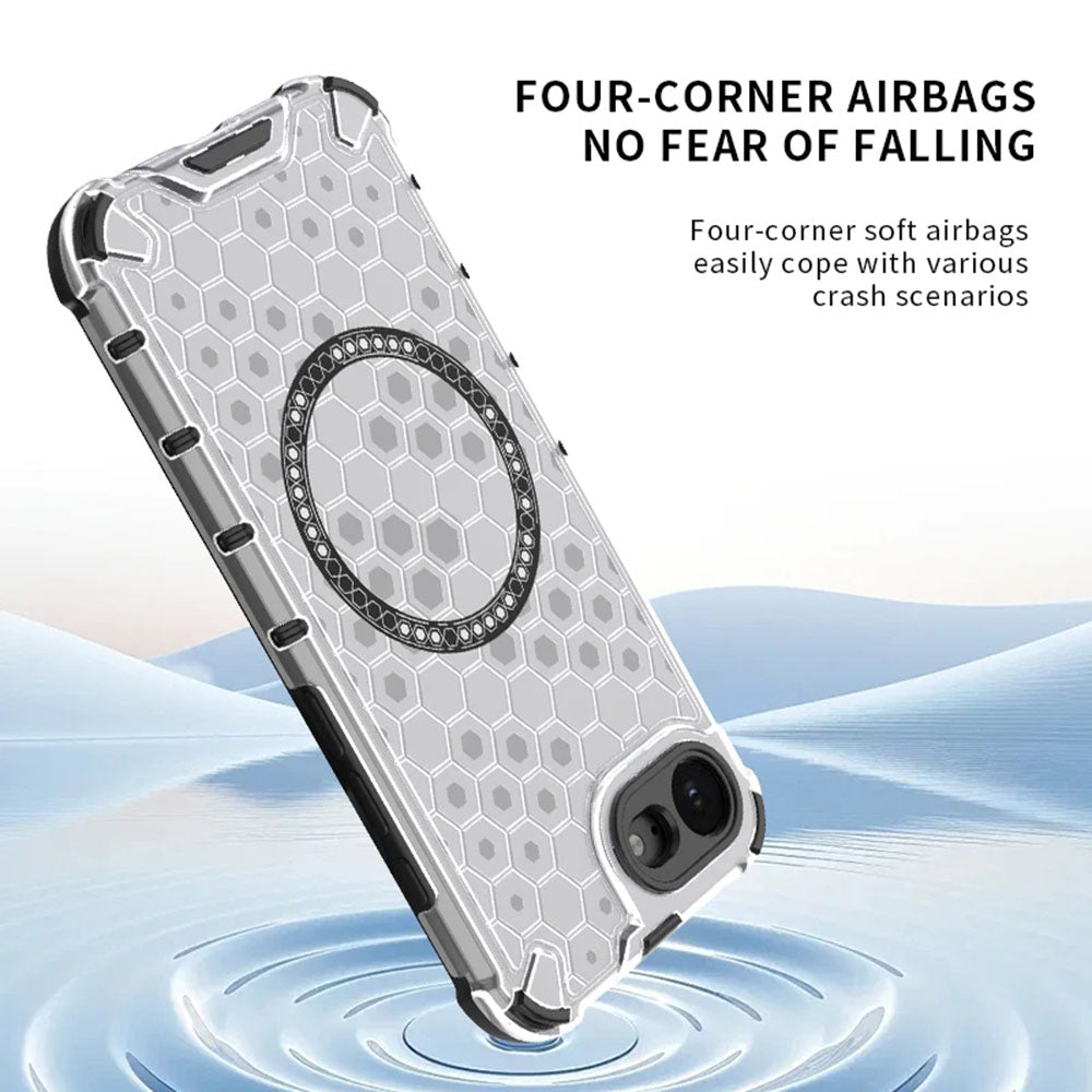 MagSafe-etui til Apple iPhone 17e / 16e, Techsuit, HoneyComb Shield, Sort