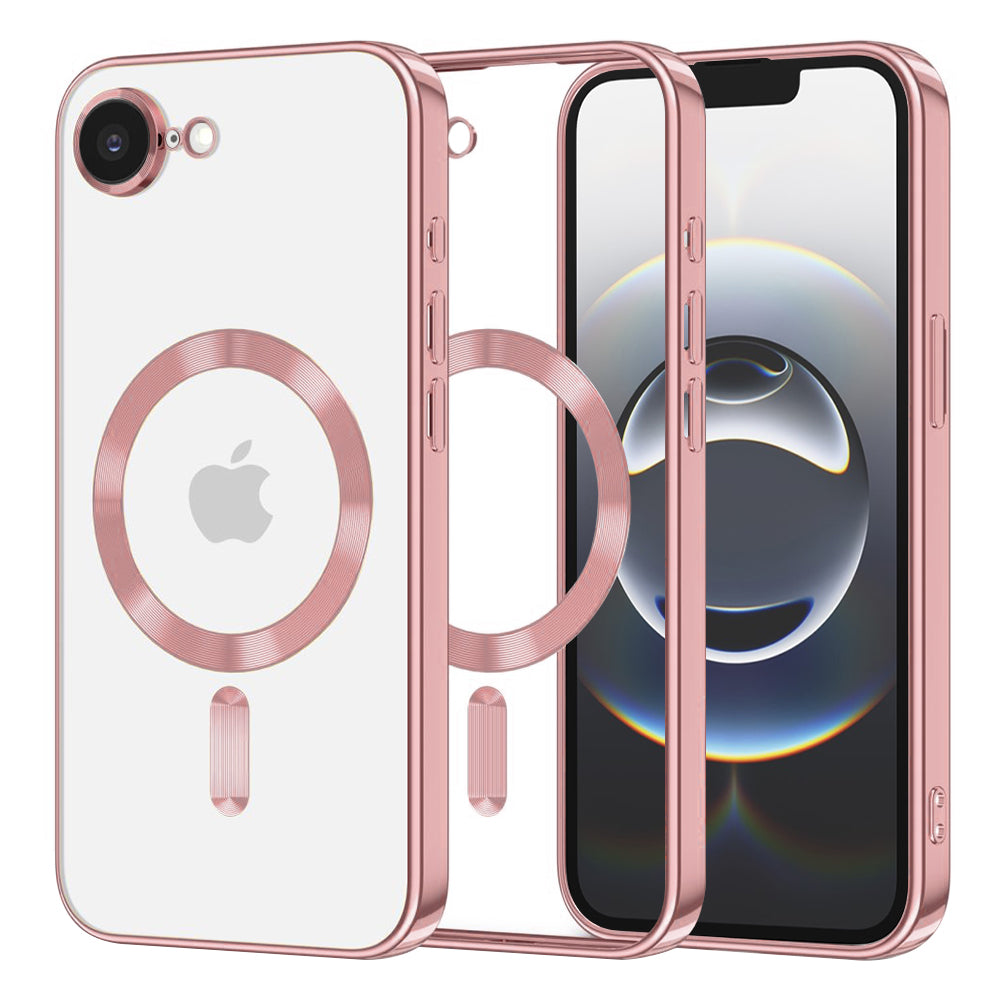 MagSafe-etui til Apple iPhone 17e / 16e, Techsuit, Luxury Crystal, Pink