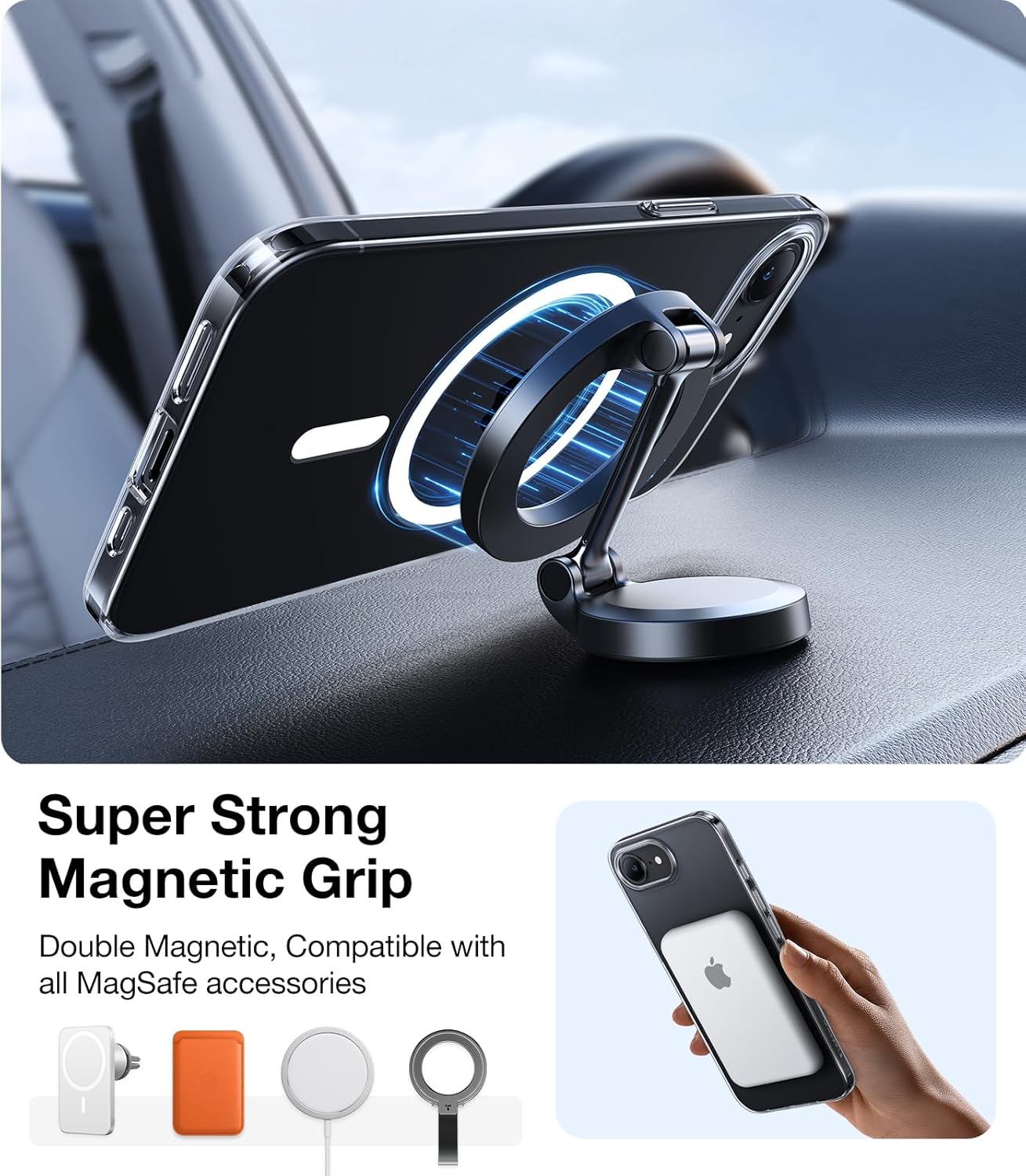 MagSafe cover til Apple iPhone 17e / 16e, Torras, OriginFit, Gennemsigtig